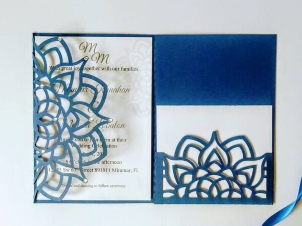 Moroccan Tri Fold Wedding Invitation Card - Image 6