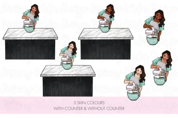 Home Baking Watercolor Clip Art - Image 4