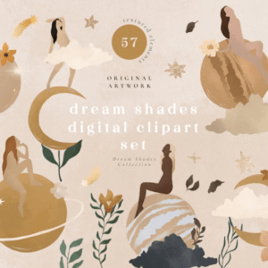 Watercolor Digital Clipart Set Dream Shades