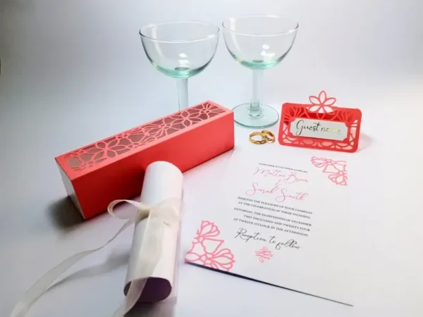 Wedding Invitation Box and Table Place Card