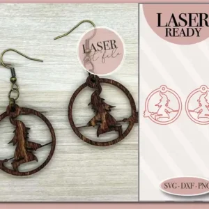 Witch Laser Earrings svg