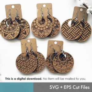 Wood Earrings SVG Bundle