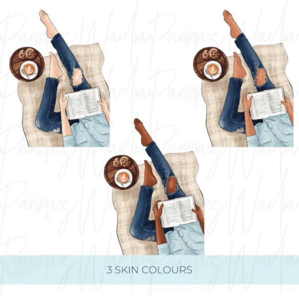 Hand Drawn Coffee Girls Clip Art - Image 7