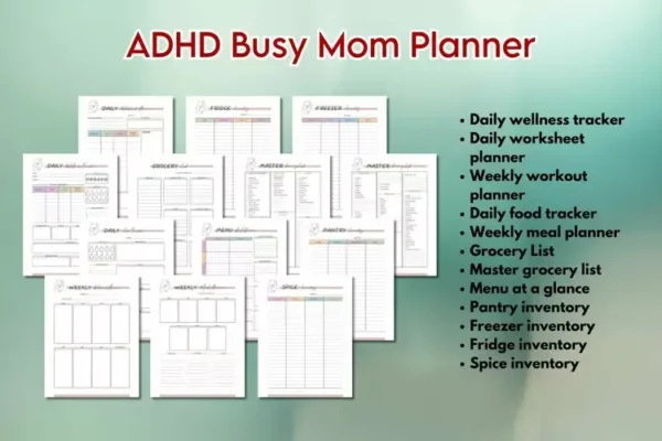 ADHD Busy Mom Planner Canva Template - Image 5