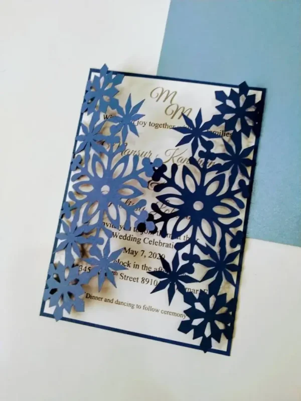 Laser Cut Invitation Winter Template - Image 3